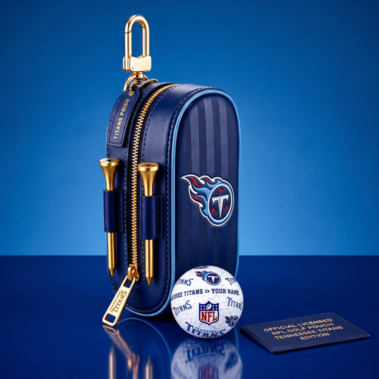 SIGNATURE NFL X TT DELUXE LEATHER  GOLF POUCH FOR TOURNAMENT