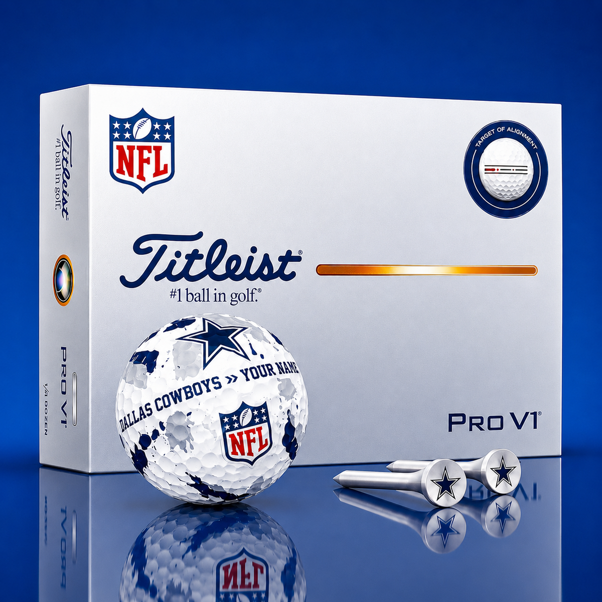 SIGNATURE NFL X DC DELUXE PERSONALIZED GOLF BALL  LIMITED EDITION V2 NDT VHM 1508