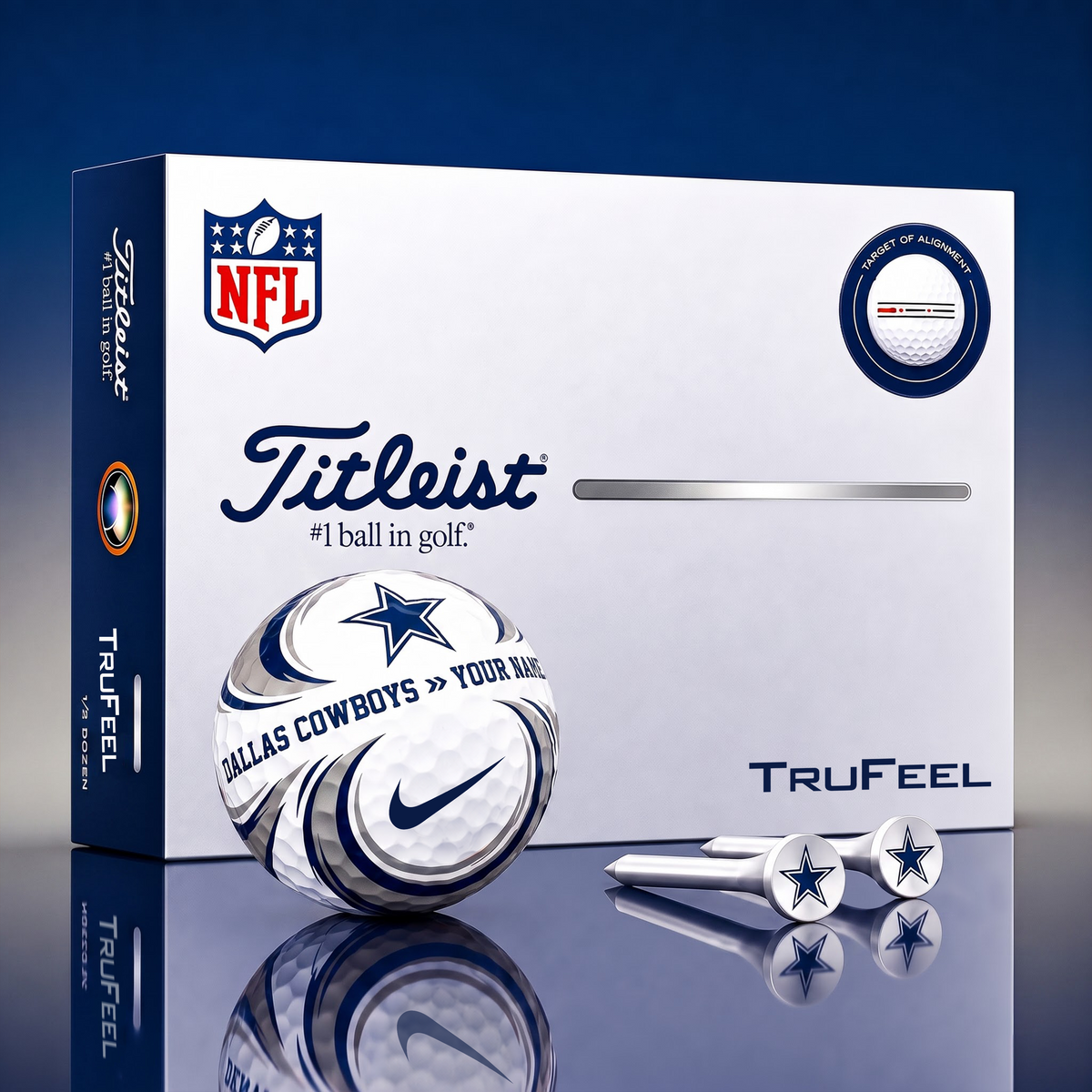 SIGNATURE NFL X DC DELUXE PERSONALIZED GOLF BALL  LIMITED EDITION V4 NDT VHM 150826