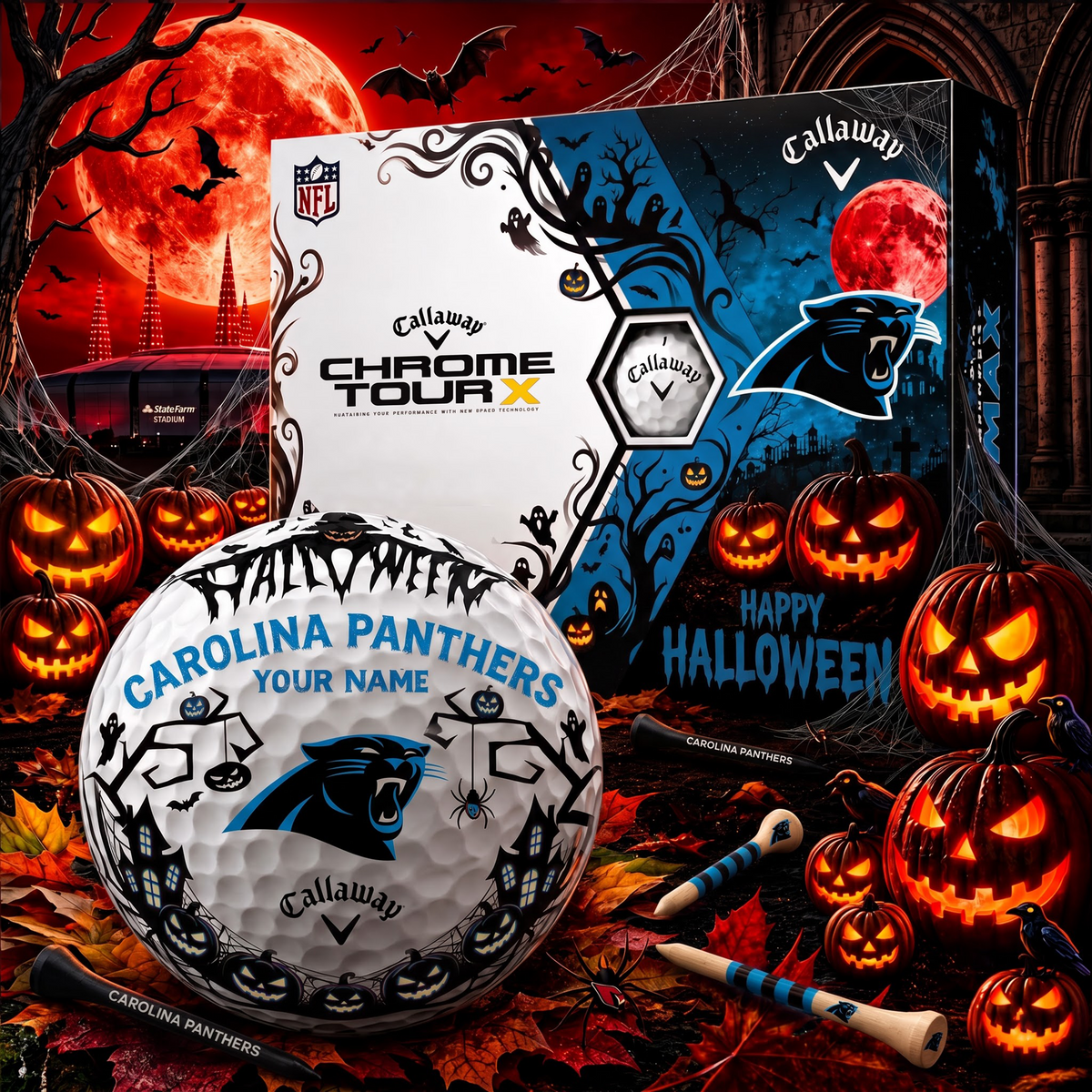 SIGNATURE NFL X CAR PERSONALIZED HALLOWEEN HAUNTED GOLF BALL – LIMITED EDITION