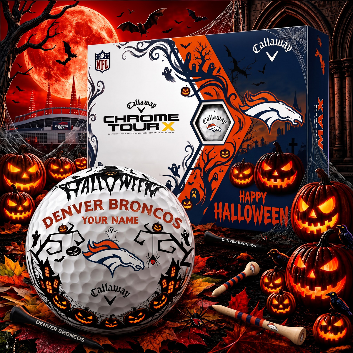 SIGNATURE NFL X DEN PERSONALIZED HALLOWEEN HAUNTED GOLF BALL – LIMITED EDITION