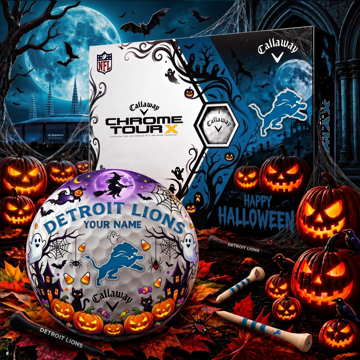 SIGNATURE NFL X DET PERSONALIZED HALLOWEEN HAUNTED GOLF BALL – LIMITED EDITION