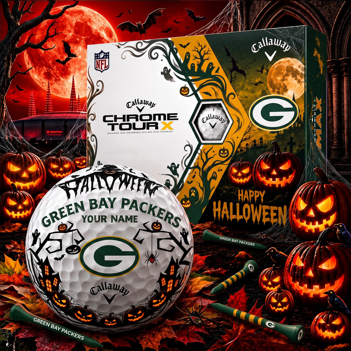 SIGNATURE NFL X GB PERSONALIZED HALLOWEEN HAUNTED GOLF BALL – LIMITED EDITION