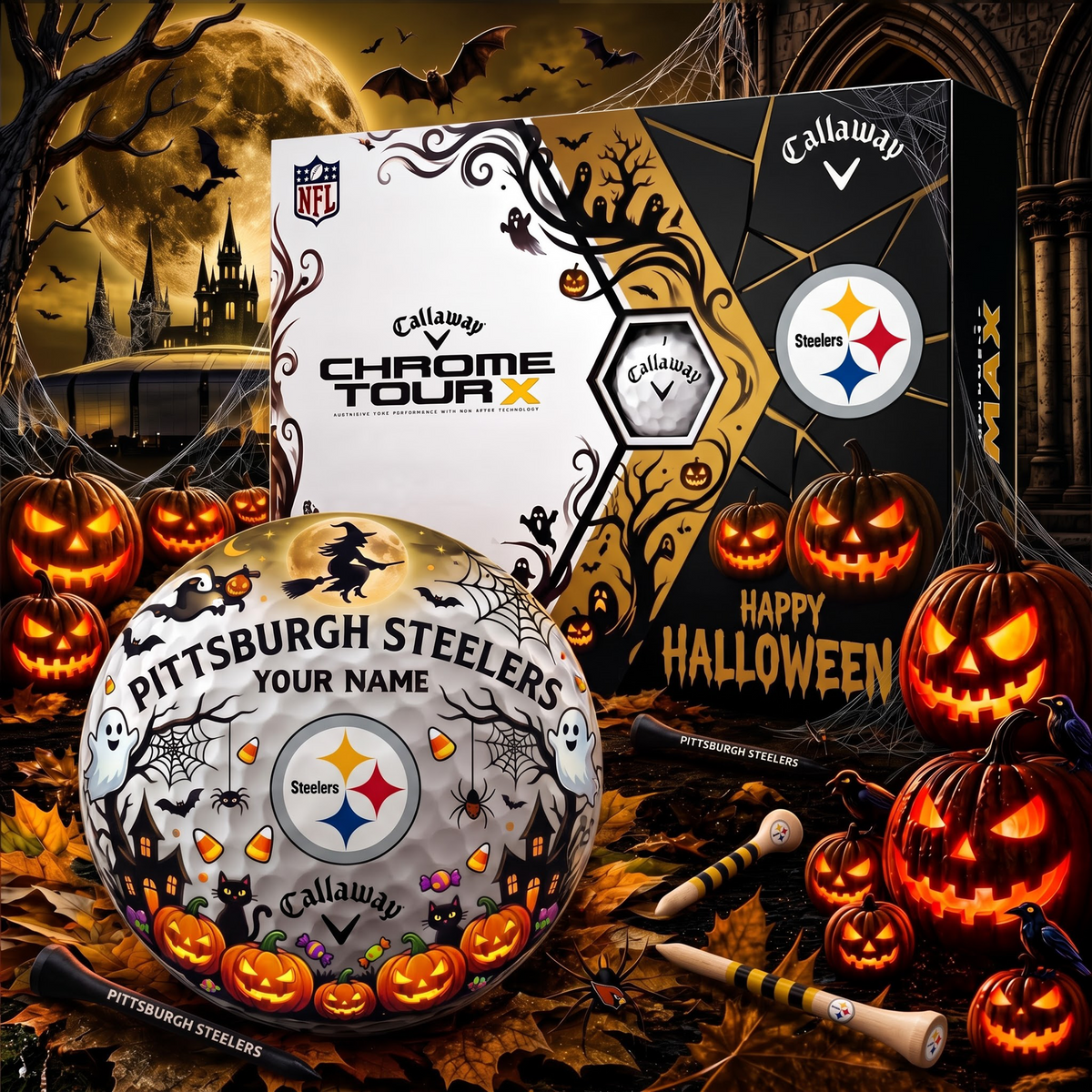 SIGNATURE NFL X PIT PERSONALIZED HALLOWEEN HAUNTED GOLF BALL – LIMITED EDITION