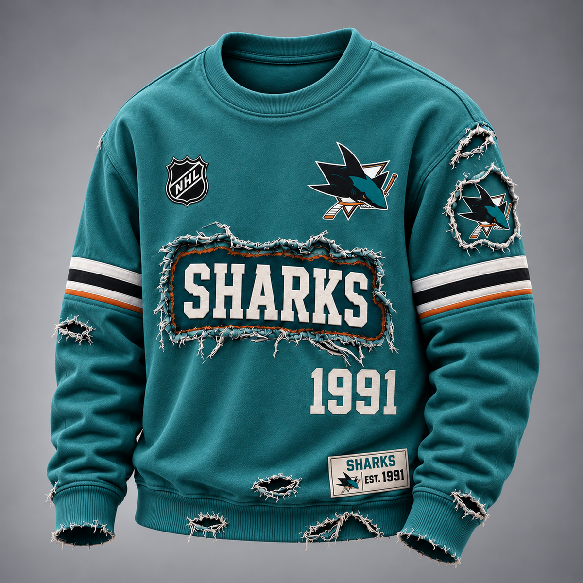 SJS x NHL Distressed Premium Sweatshirt