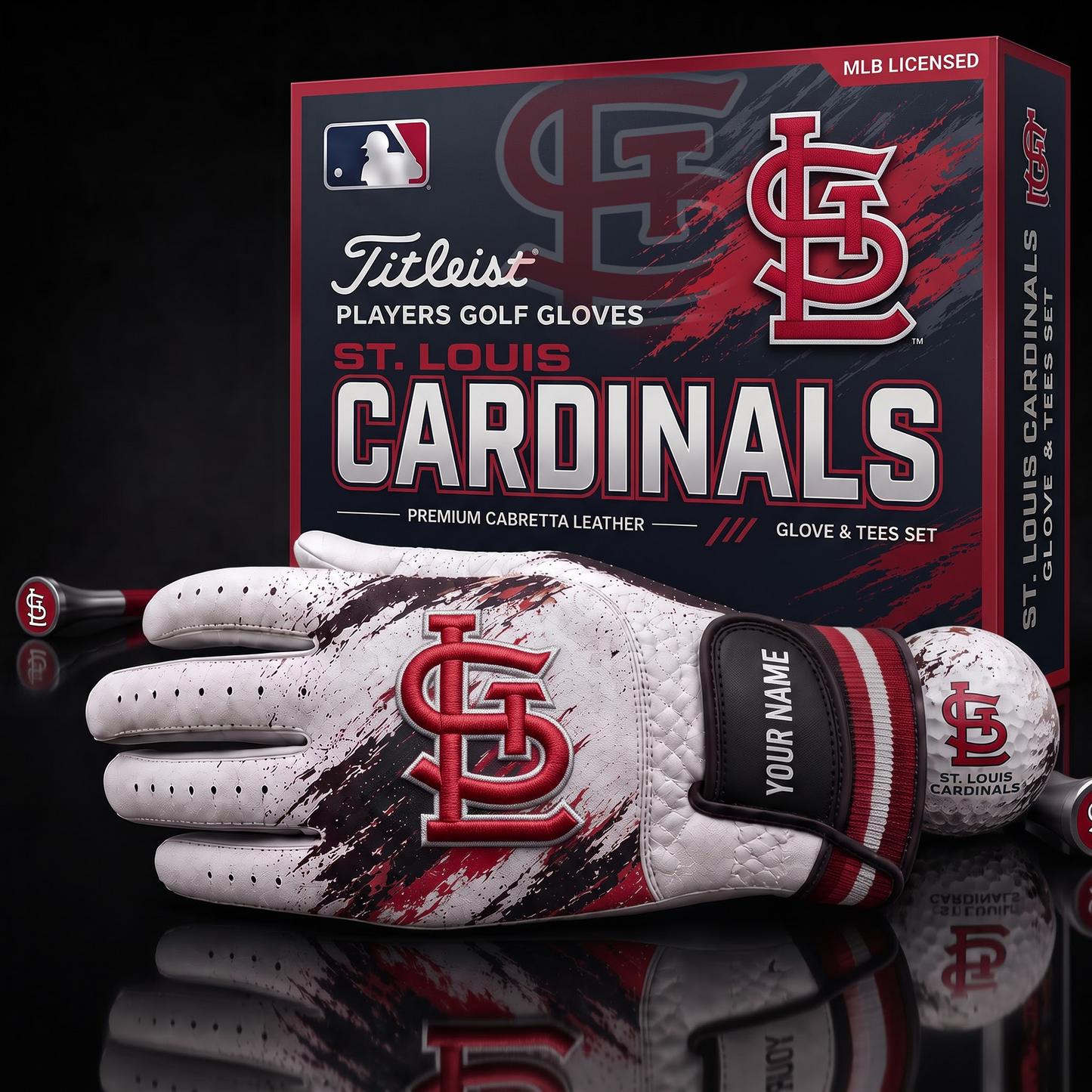 SLC_MLB LUXURY PERSONALIZED GOLF GLOVE SET LIMITED EDTION