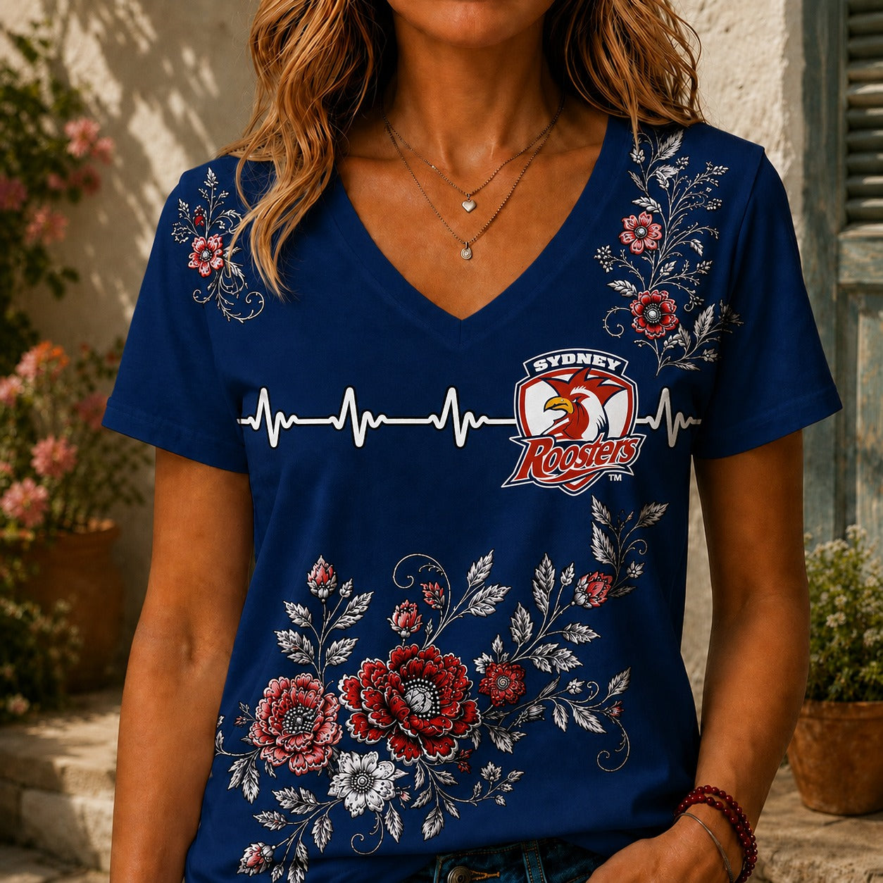 SR x NRL Luxury Women V-Neck Shirt