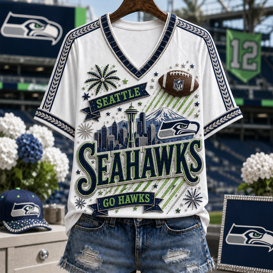 SS_Denver Broncos NFL WOMAN V-NECK SHIRT FOR FAN 210726