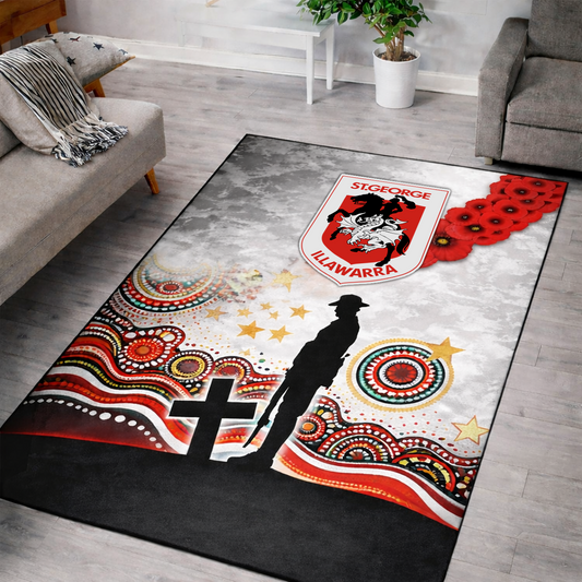 STG x NRL Anzac Day Living Room And Bedroom Rug Limited Edition DatND DVT