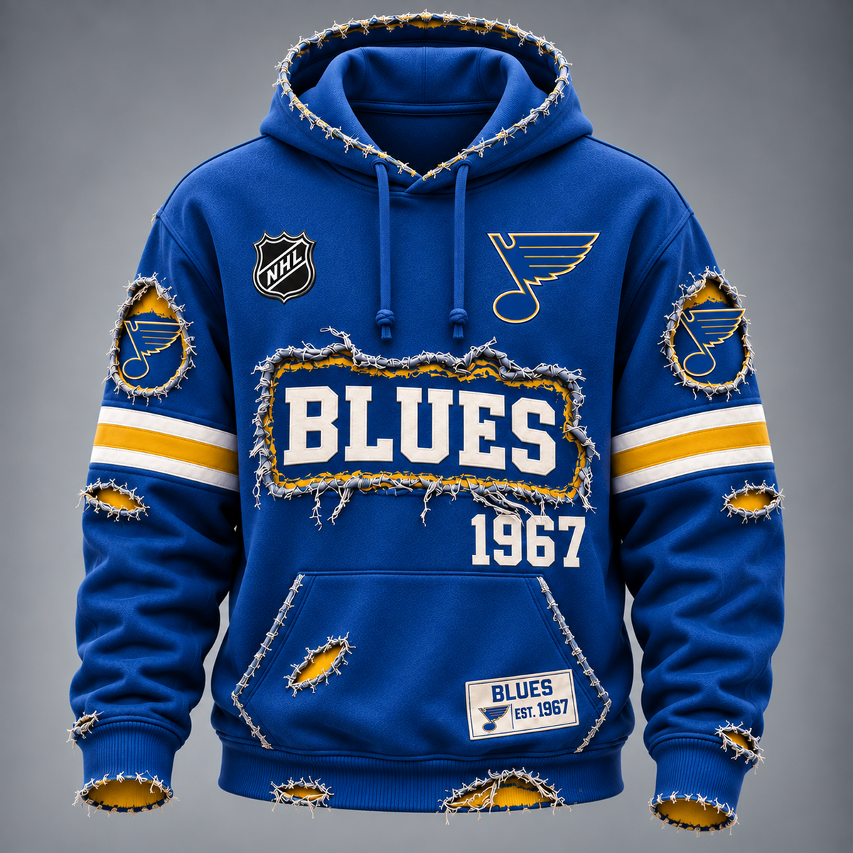 STL x NHL Distressed Premium Hoodie