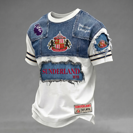 SUN x EPL Patchwork Denim T-Shirt DATND TANTD 090626