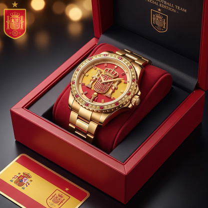 Spain National Football Team 2026 World Cup Champions Stainless Steel Watch