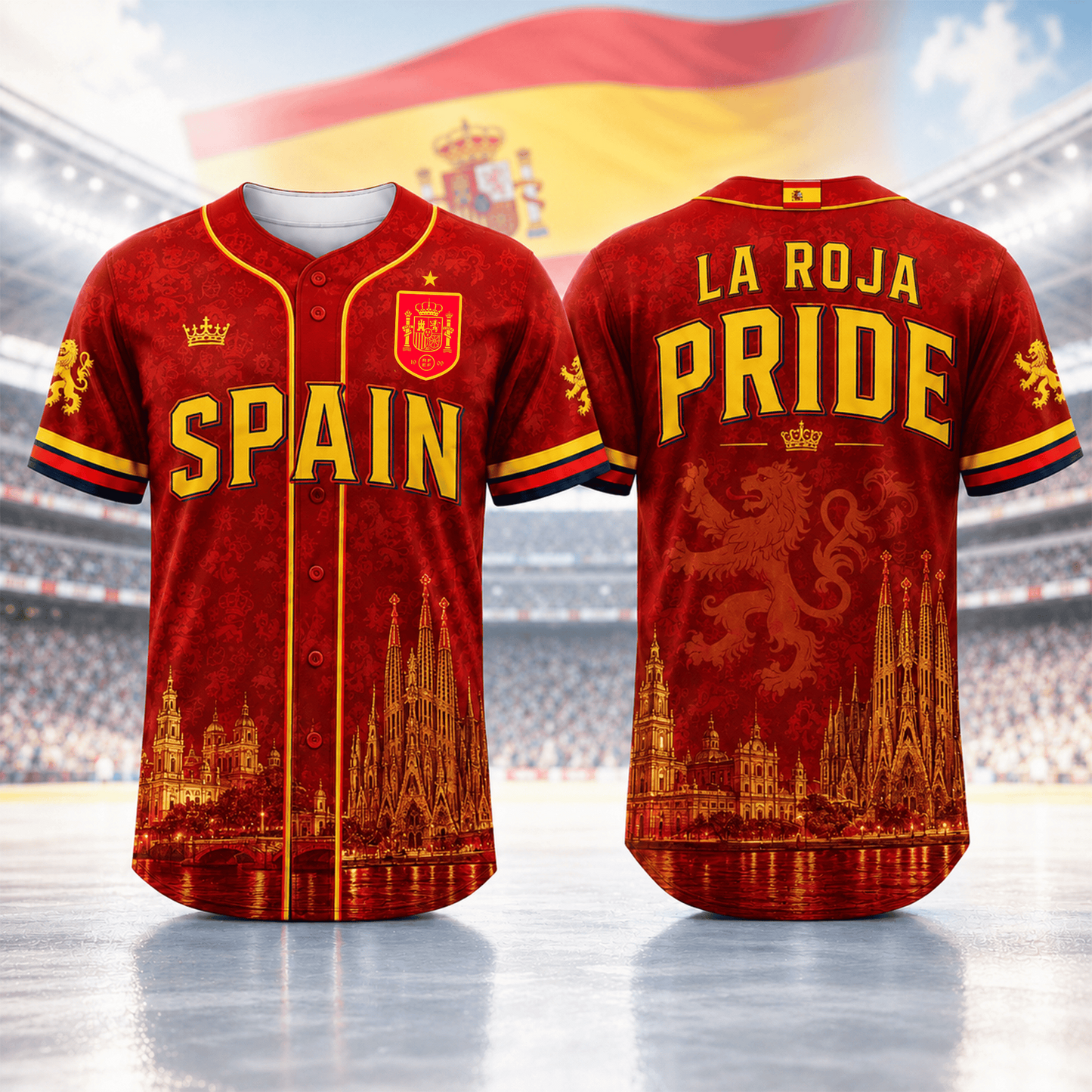 Spain National Football Team 2026 World Cup Champions V2 Baseball Jersey