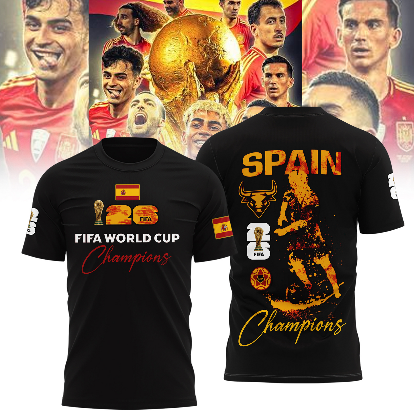 Spain National Football Team 2026 World Cup Champions V5 Shirt