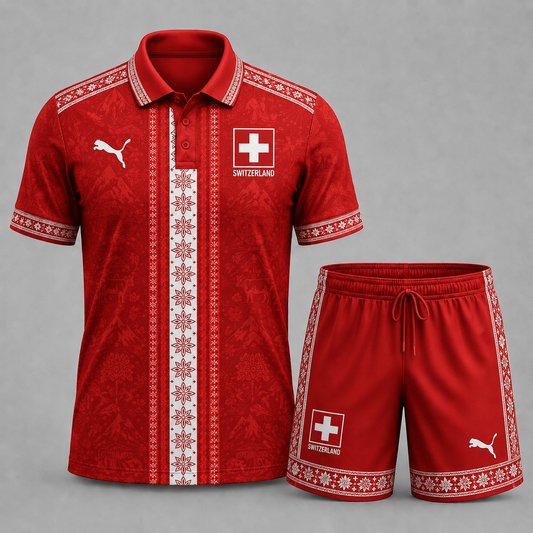 Switzerland Premium WC26 Culture Polo & Shorts Set 0406 DatND DVT