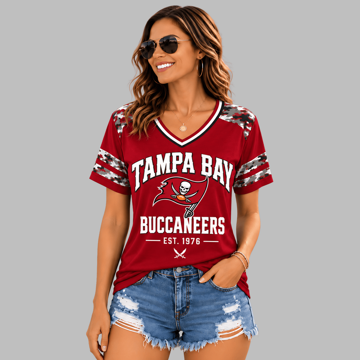 TB Premium NFL All-American Camo V-neck