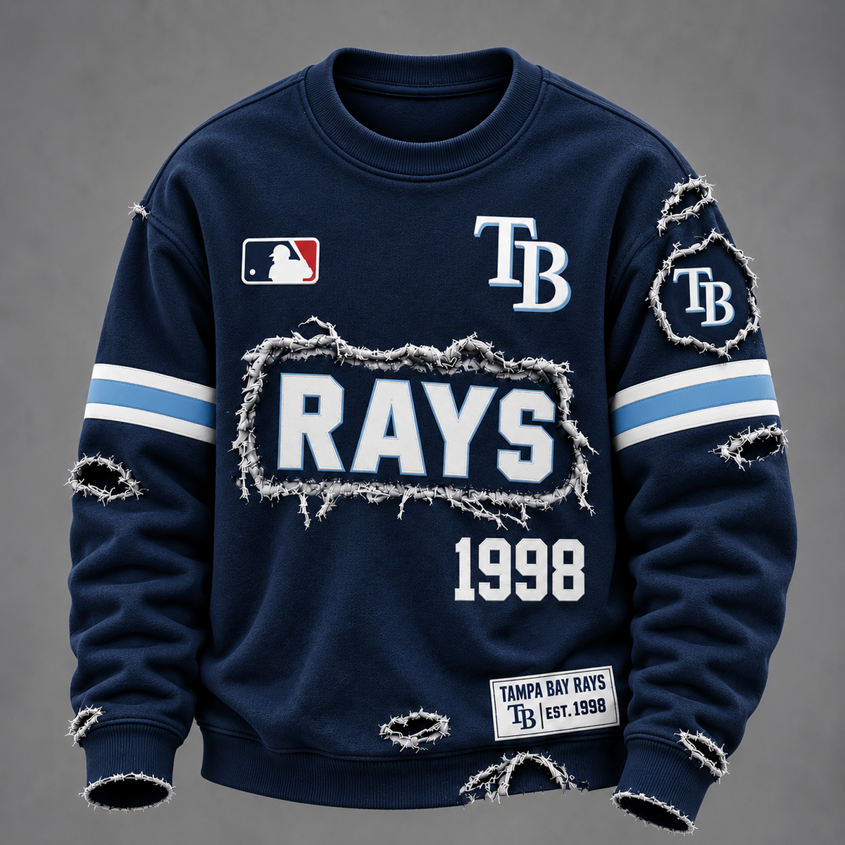 TB x MLB Distressed Premium SweatShirt