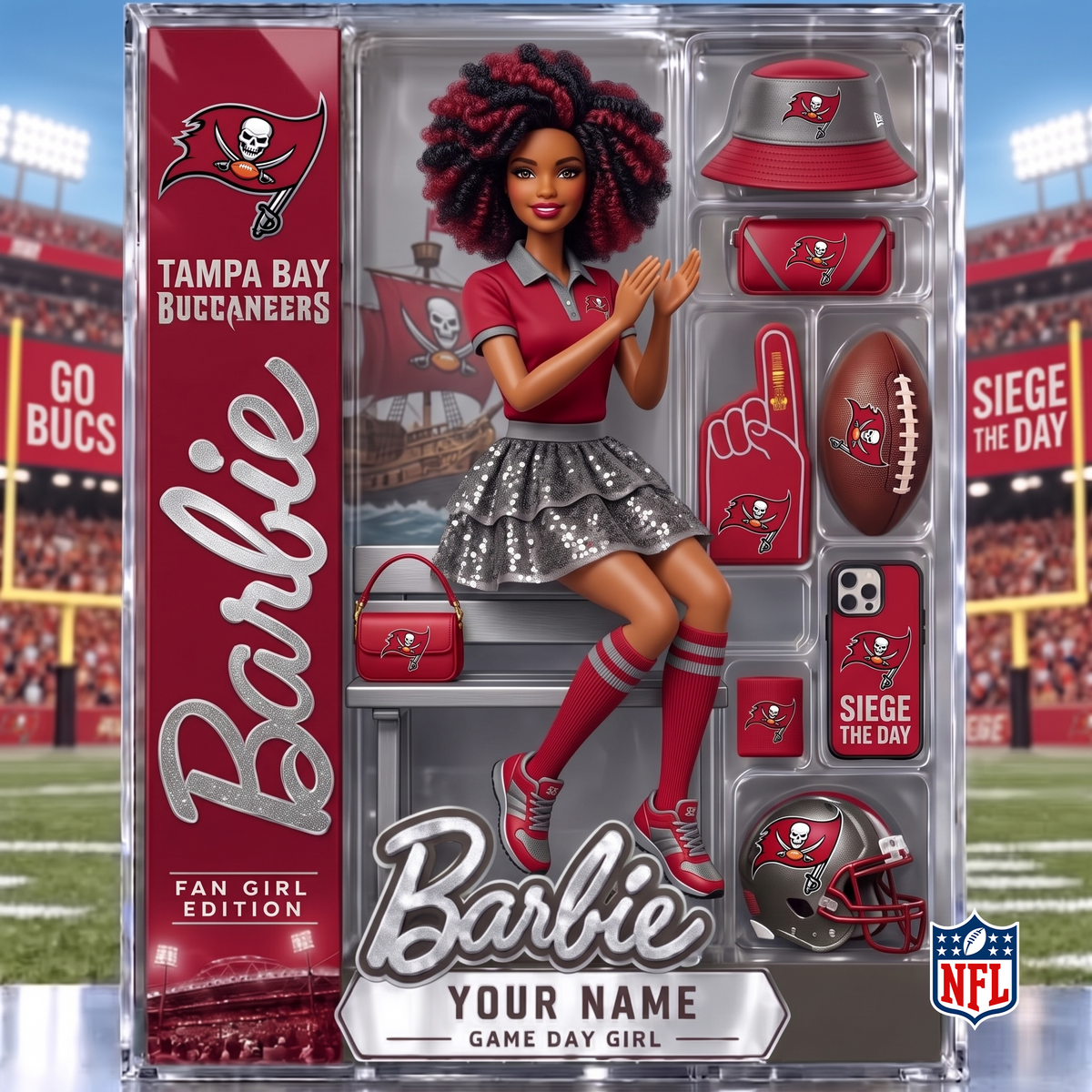 TB x NFL Barbie Limited Acrylic Block Plaque