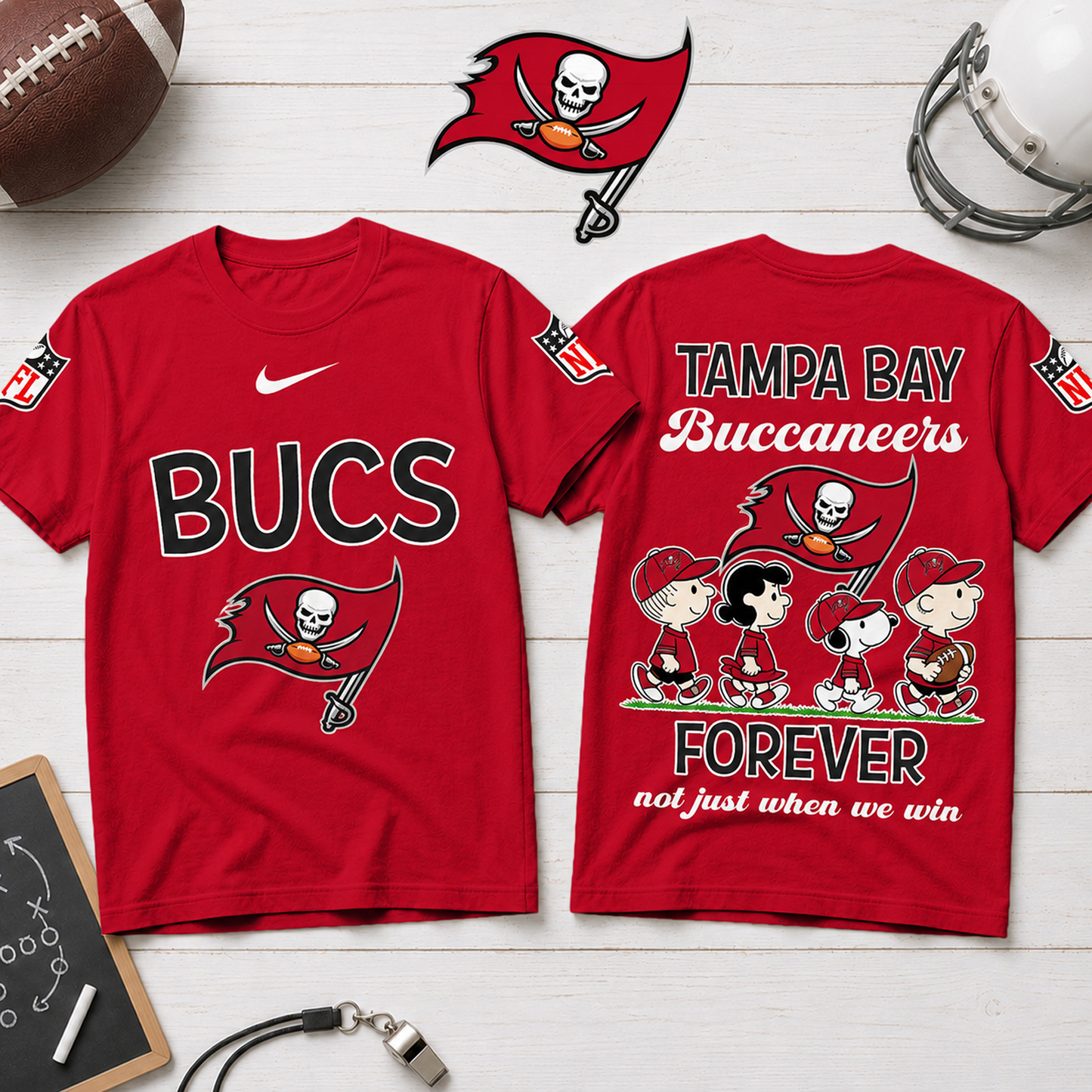 TB x NFL Forever – Peanuts Football Fan 3D Shirt 2007