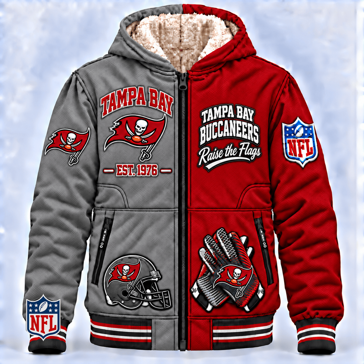 TB x NFL Hooded Varsity Bomber Jacket