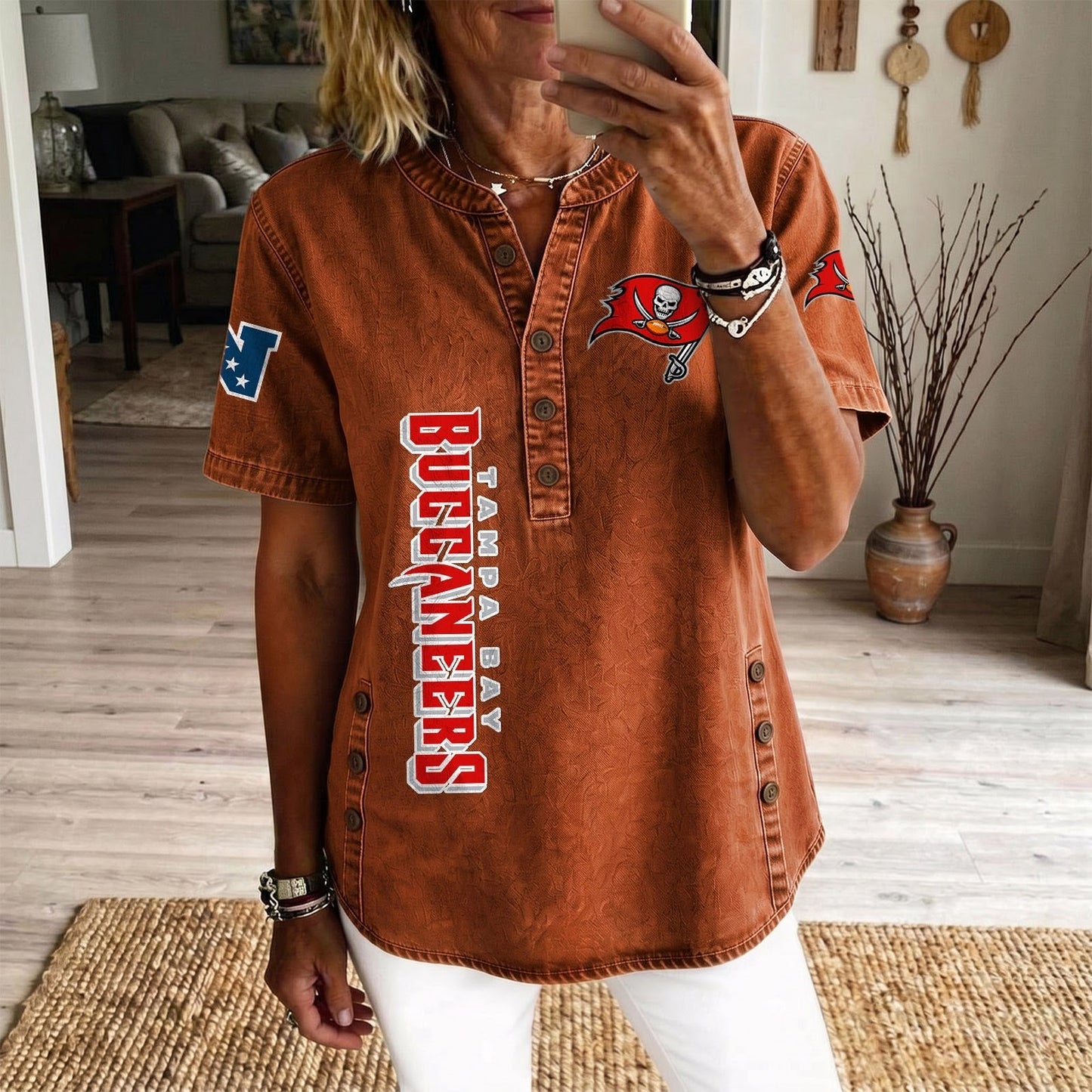 TB x NFL Women’???s Denim Casual Tops DATND LBN 190526