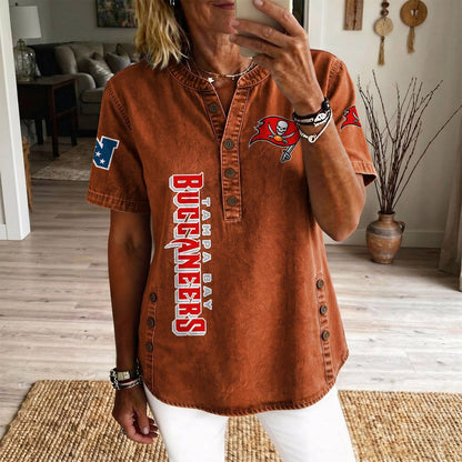TB x NFL Women’???s Denim Casual Tops DATND LBN 190526