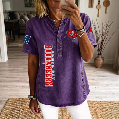 TB x NFL Women’???s Denim Casual Tops DATND LBN 190526