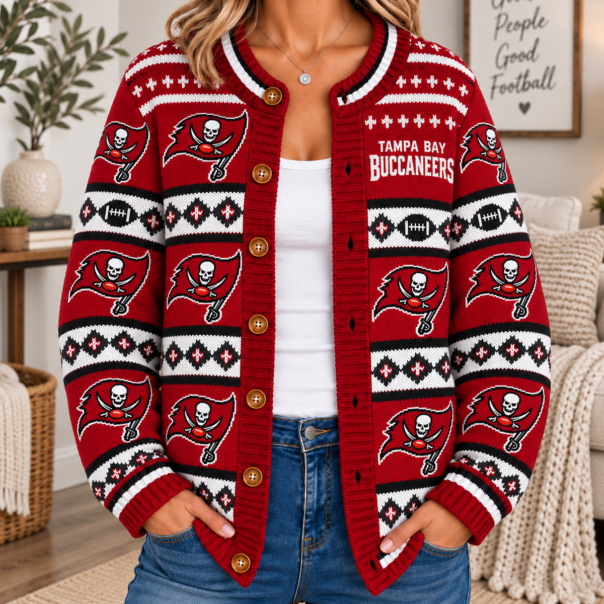 TB x NFL Women's Cardigan Sweater