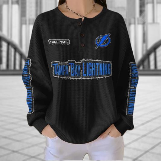 TBL x NHL Personalized Waffle Knit Henley Sweatshirt 2005 DatND DVT