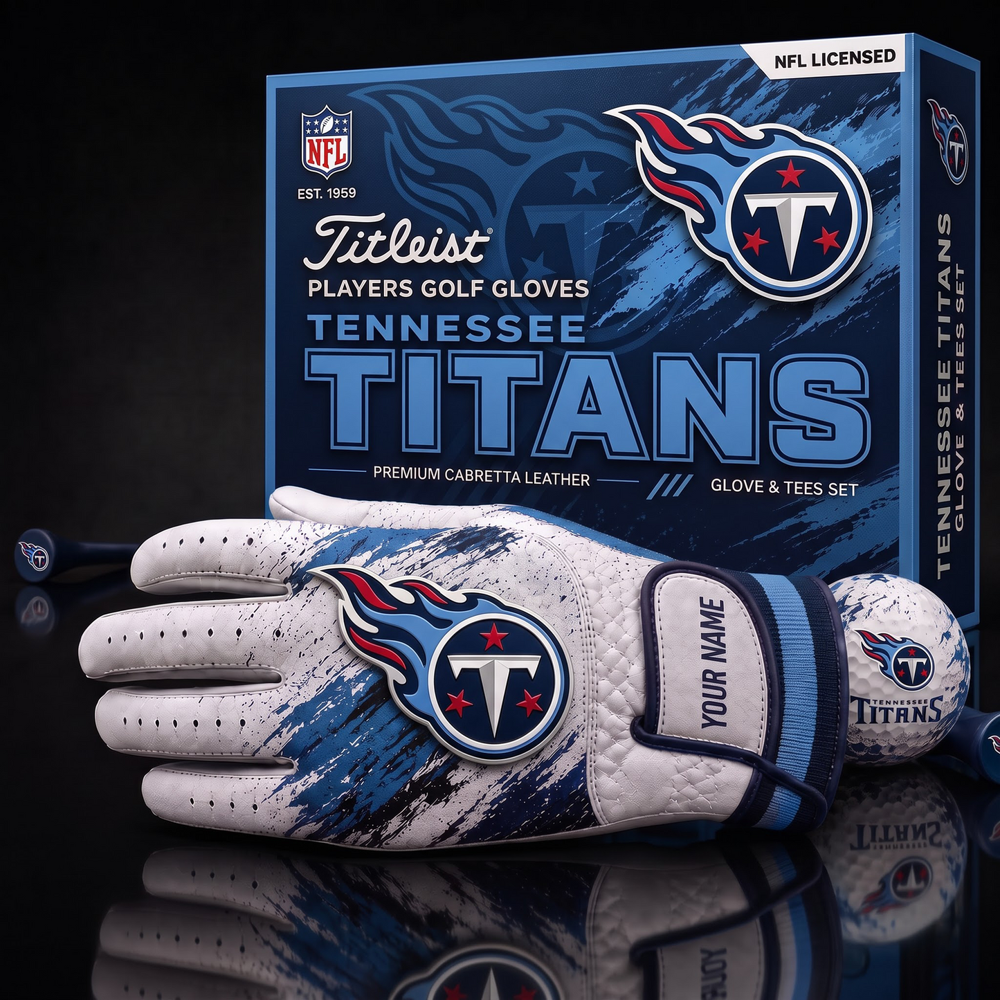 TEN NFL LUXURY PERSONALIZED GOLF GLOVE SET LIMITED EDTION