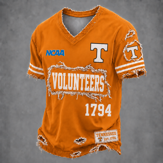 TENN x NCAA LUXURY V-Neck T-Shirt 0506 DatND DVT