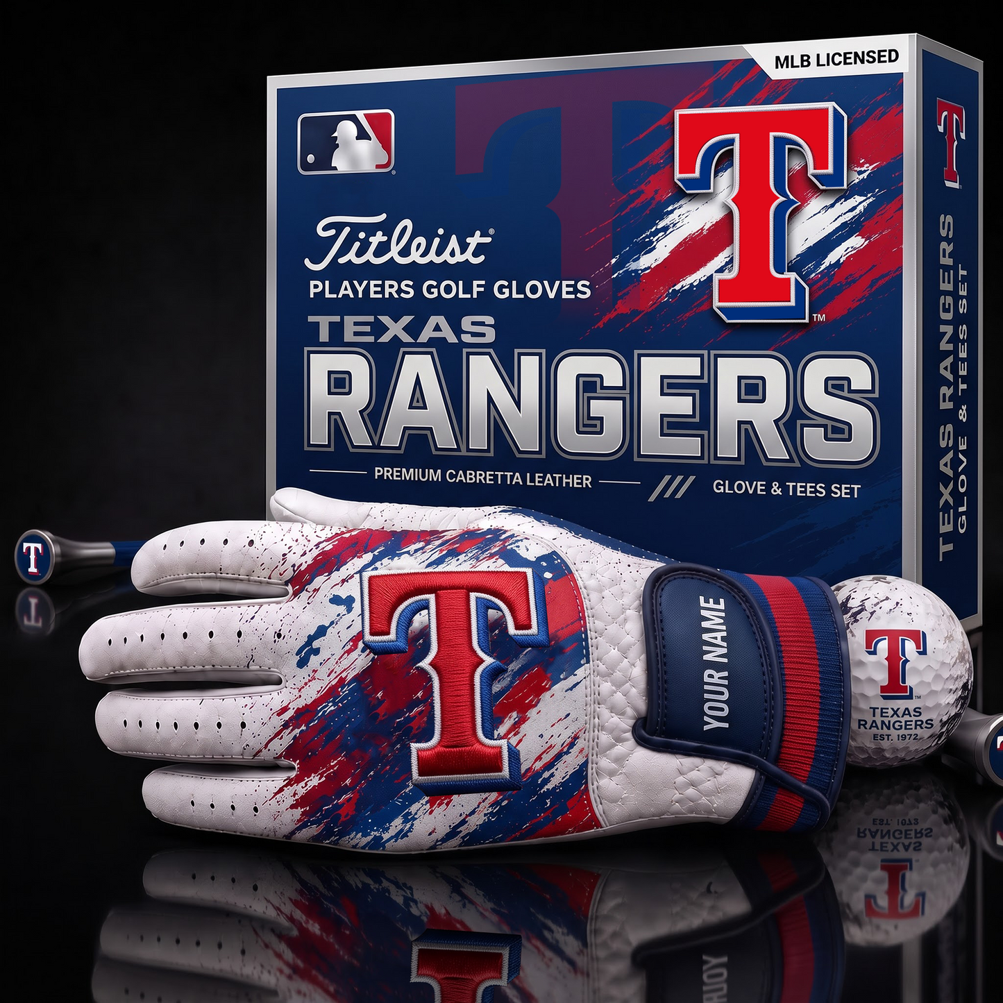 TR_MLB LUXURY PERSONALIZED GOLF GLOVE SET LIMITED EDTION