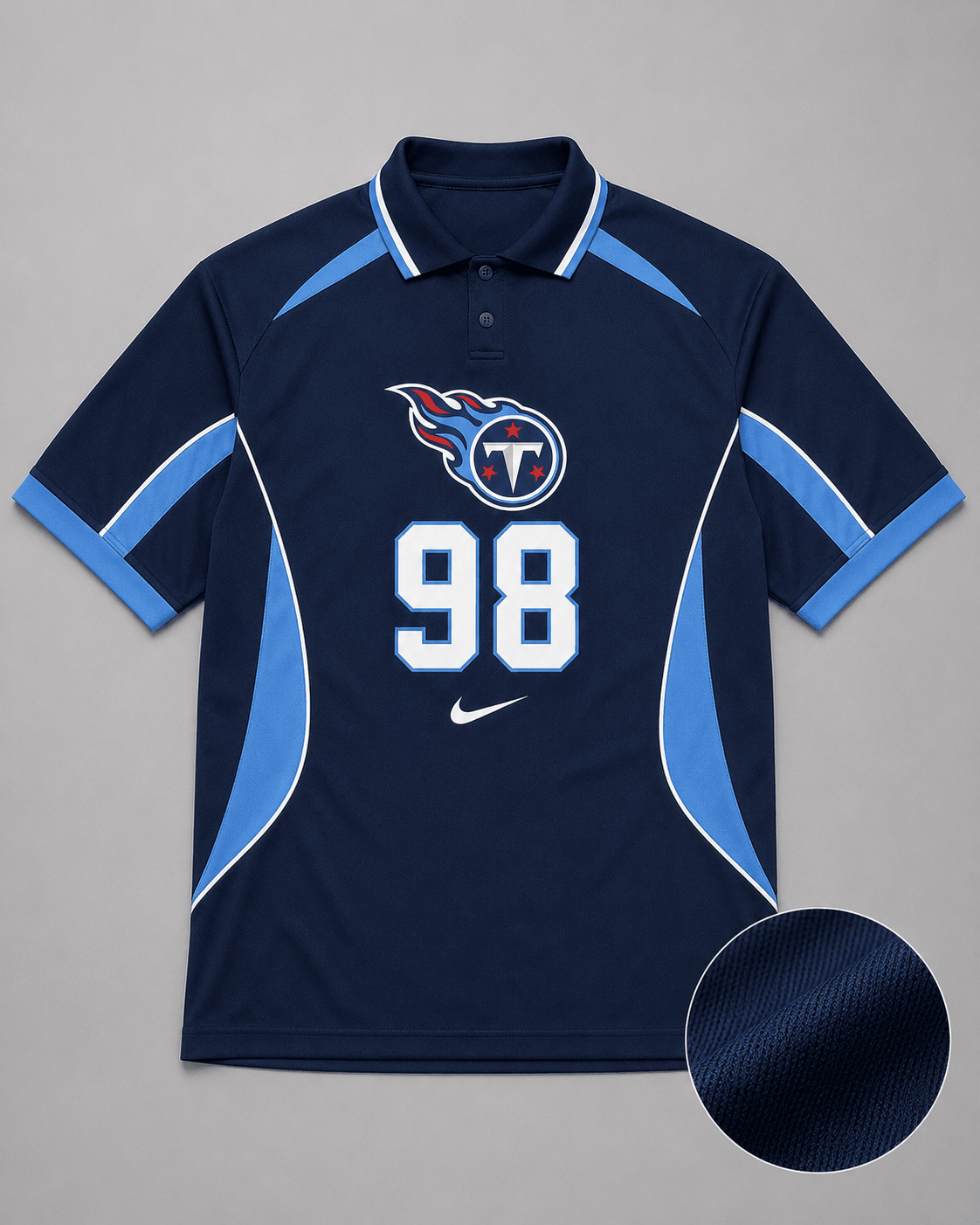 TT Premium NFL Custom Number Sports Style Polo Shirt