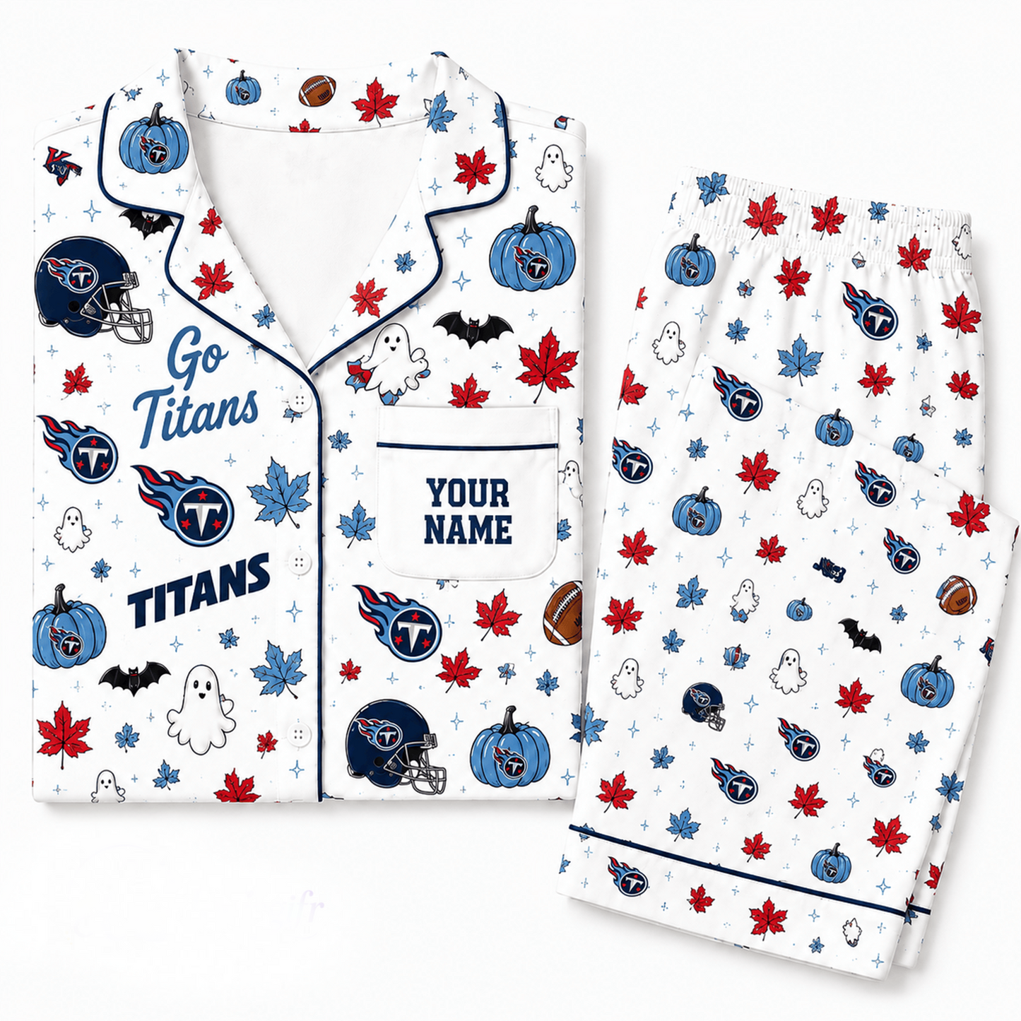 TT x NFL Halloween Personalized Set Long Pajamas