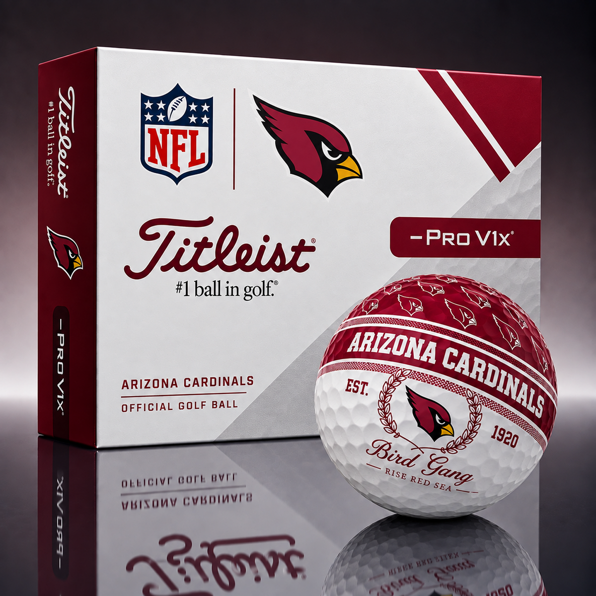 Titleist X Premium NFL ARI PERSONALIZED GOLF BALL LIMITED EDITION  V5