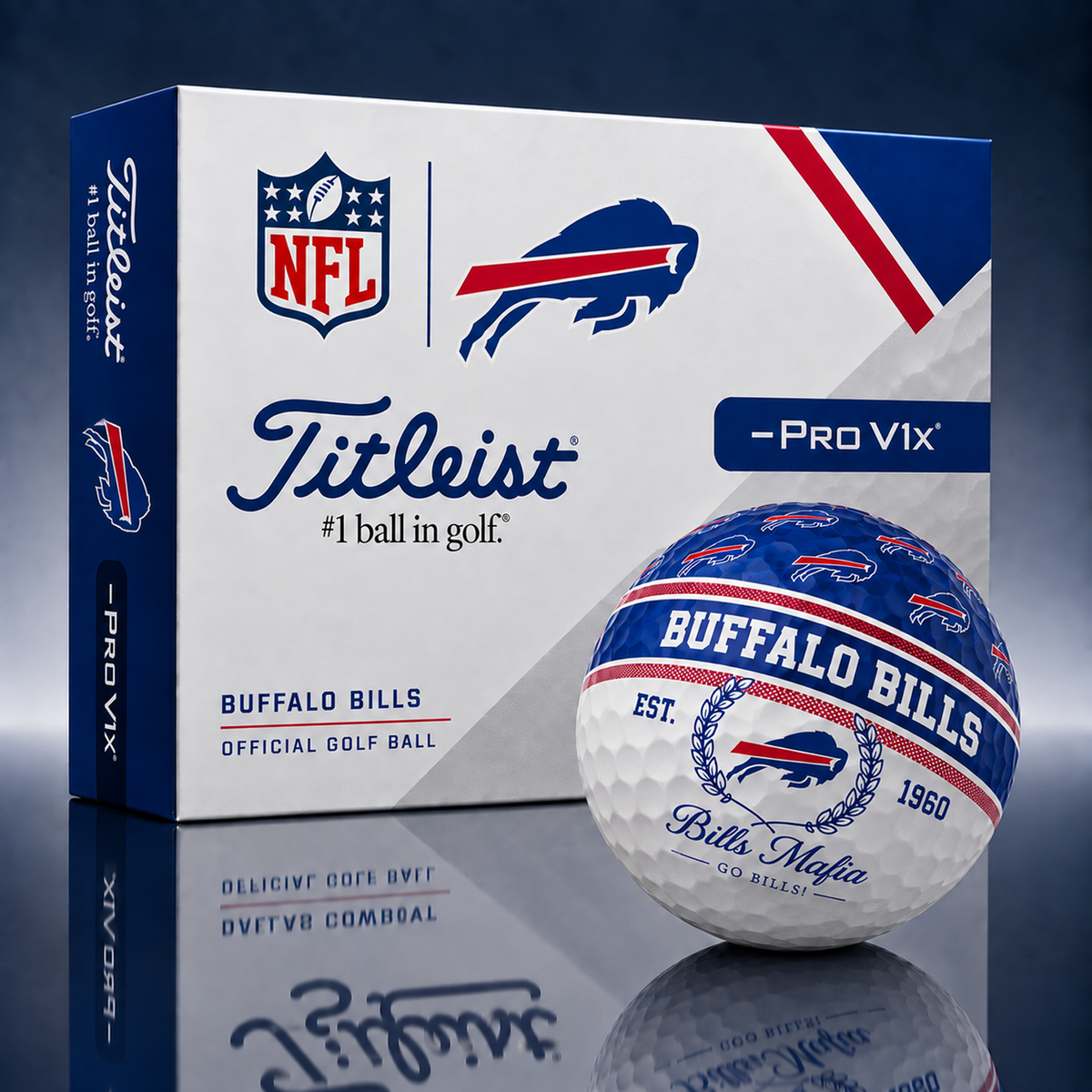 Titleist X Premium NFL BUF PERSONALIZED GOLF BALL LIMITED EDITION  V5