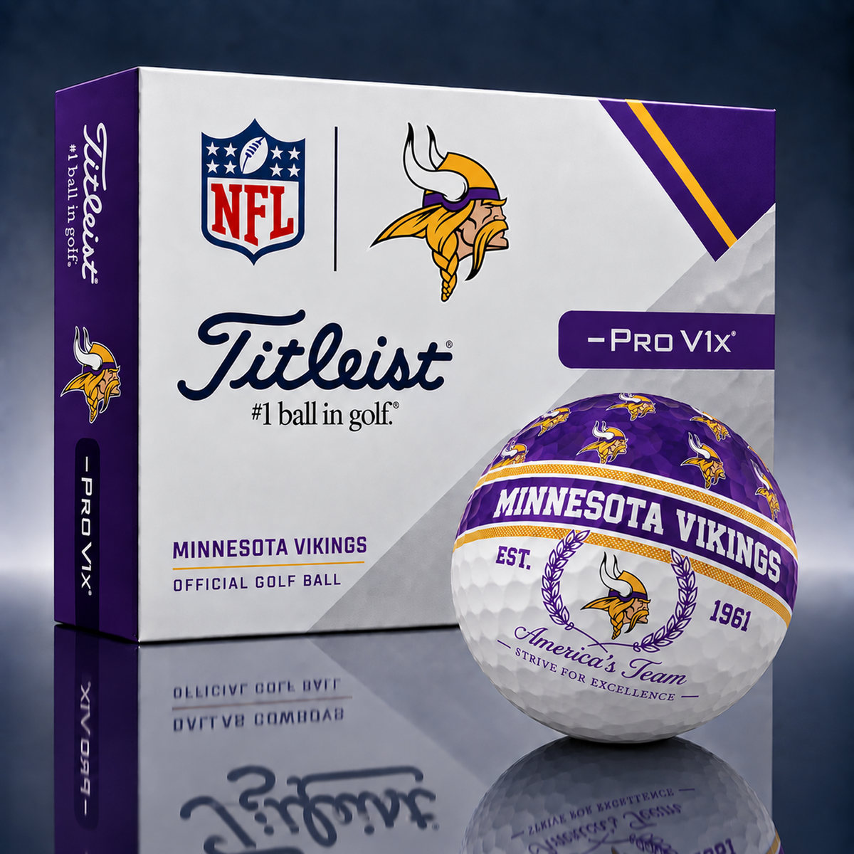 Titleist X Premium NFL MIN PERSONALIZED GOLF BALL LIMITED EDITION  V5