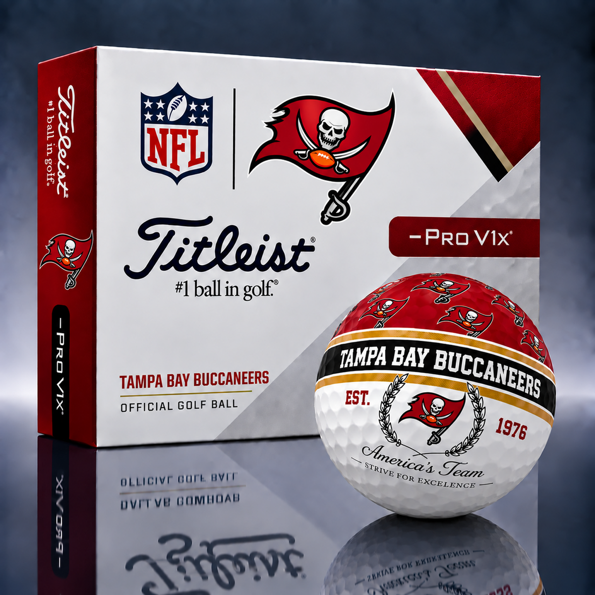 Titleist X Premium NFL TB PERSONALIZED GOLF BALL LIMITED EDITION  V5