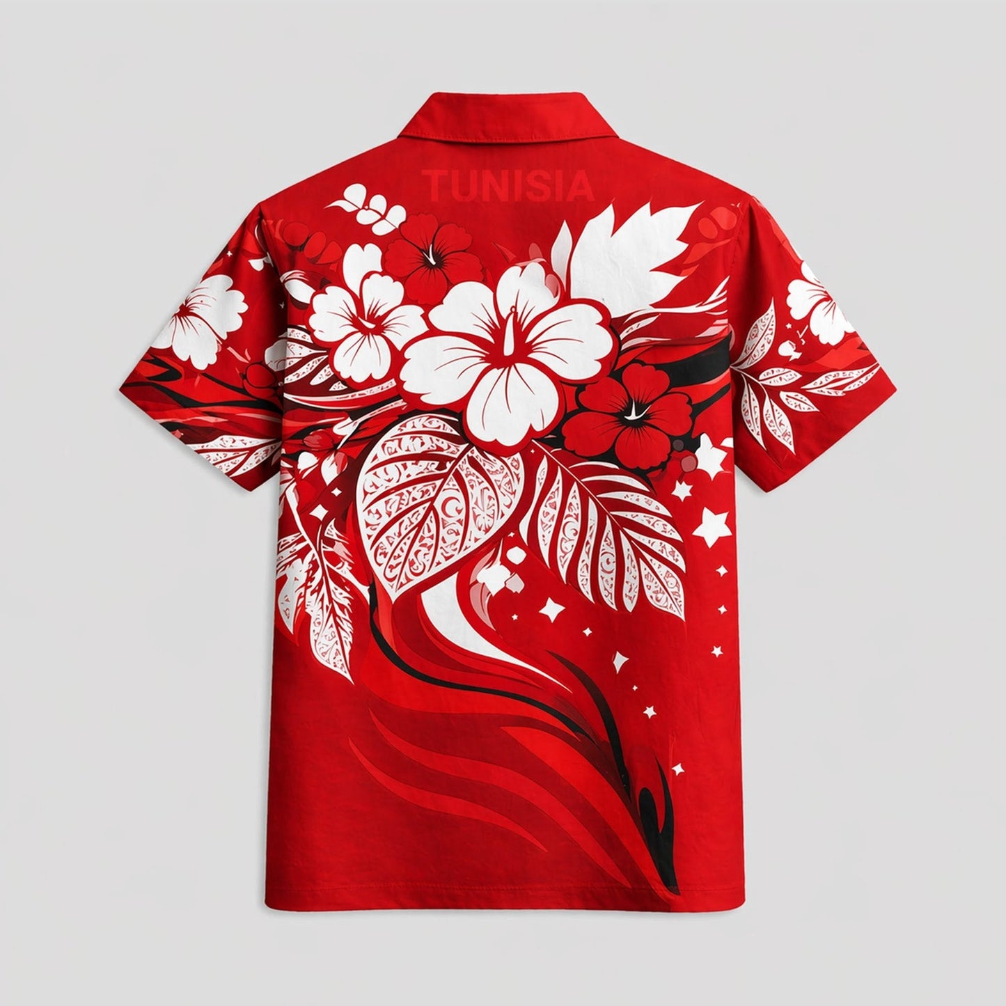 Tunisia World Cup 2026 Floral Hawaiian Shirt PVT02 DATND LBN 90526