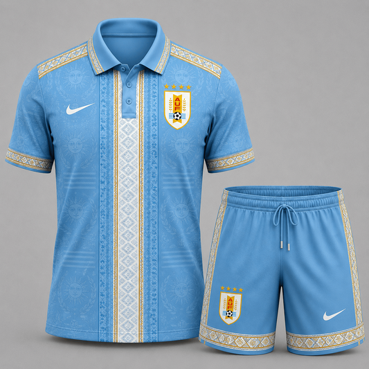 Uruguay Premium WC26 Culture Polo & Shorts Set 0406 DatND DVT.