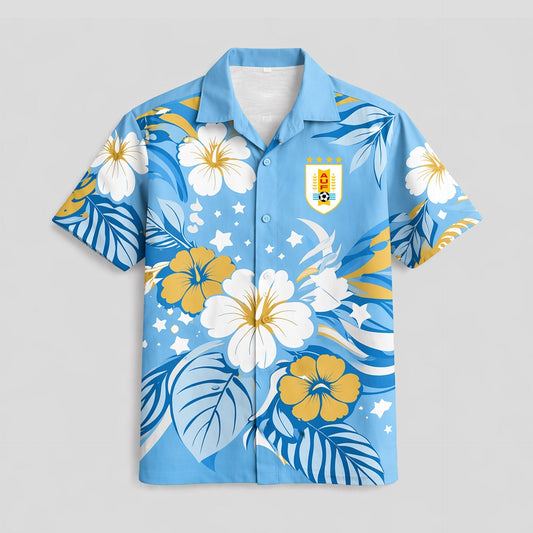 Uruguay World Cup 2026 Floral Hawaiian Shirt PVT02 DATND LBN 90526