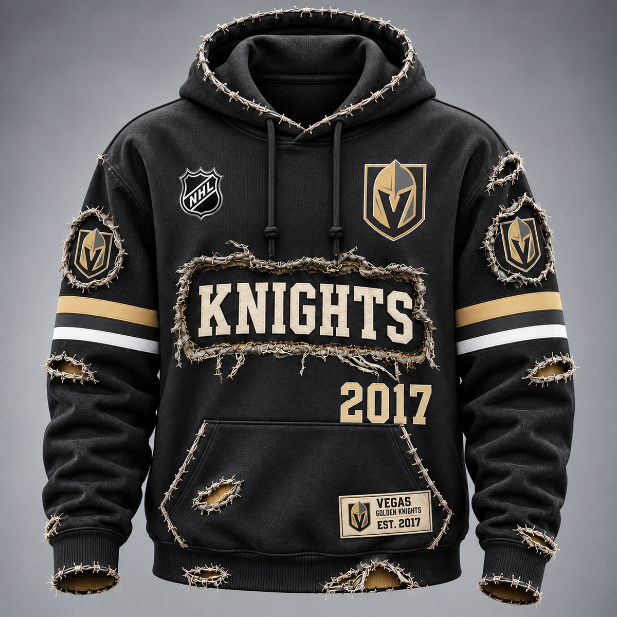 VGK x NHL Distressed Premium Hoodie