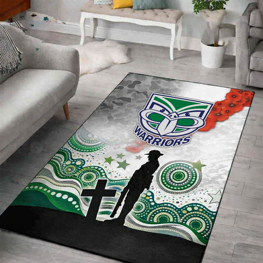 WAR x NRL Anzac Day Living Room And Bedroom Rug Limited Edition DatND DVT