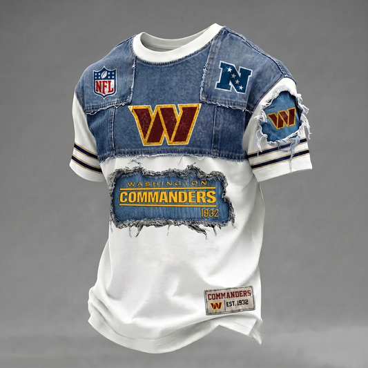 WAS x NFL Patchwork Denim T-Shirt DATND TANTD 080626