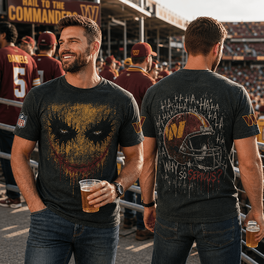WAS x NFL Premium Joker 3D T-Shirt For Football Fans Loving Dark Aesthetic
