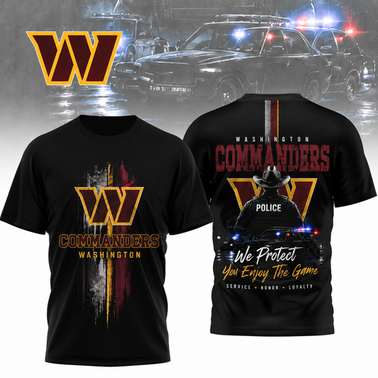 WAS x NFL Premium Police Tribute Team 3D Shirt
