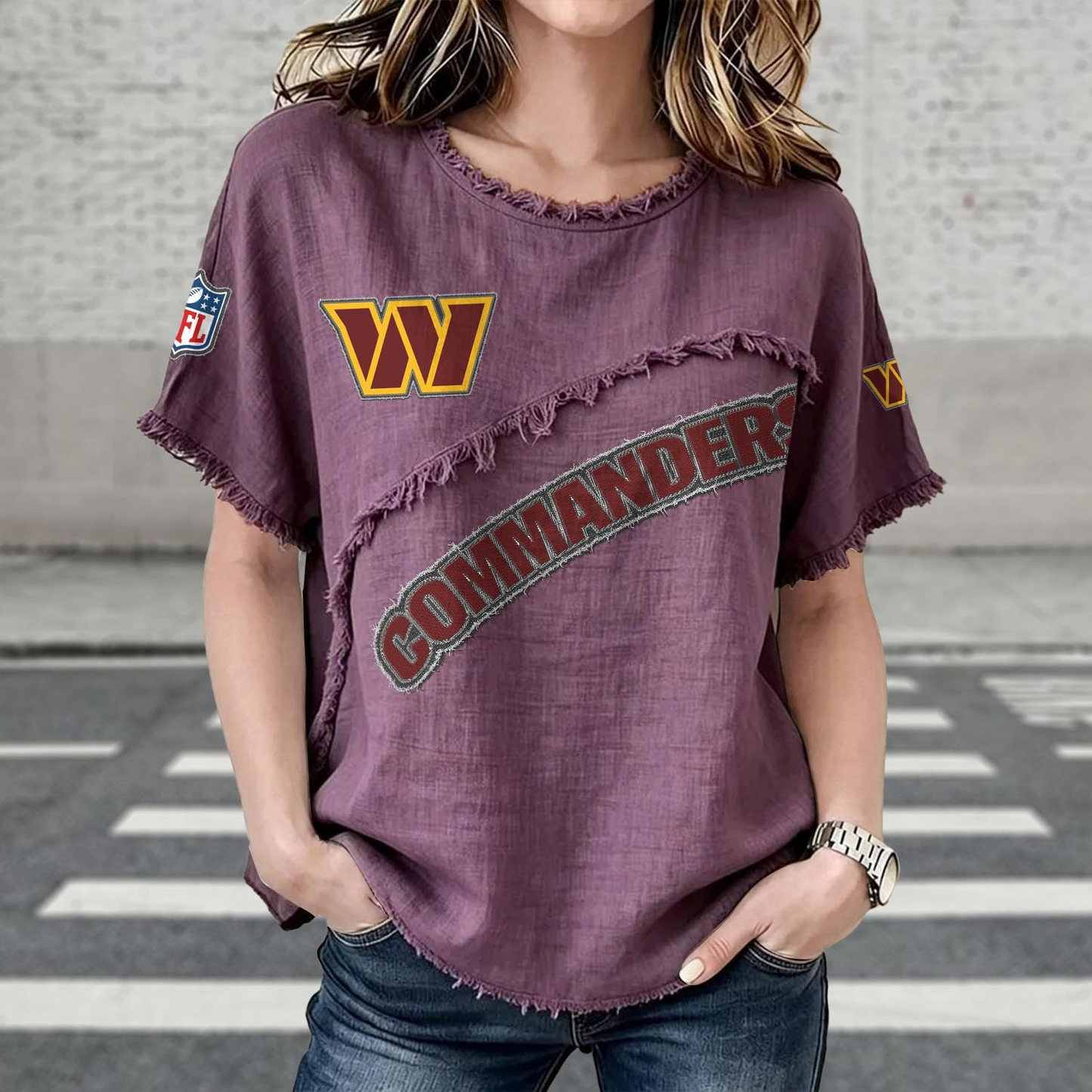 WAS x NFL Women’???s Vintage O-Neck 2905 DatND DVT