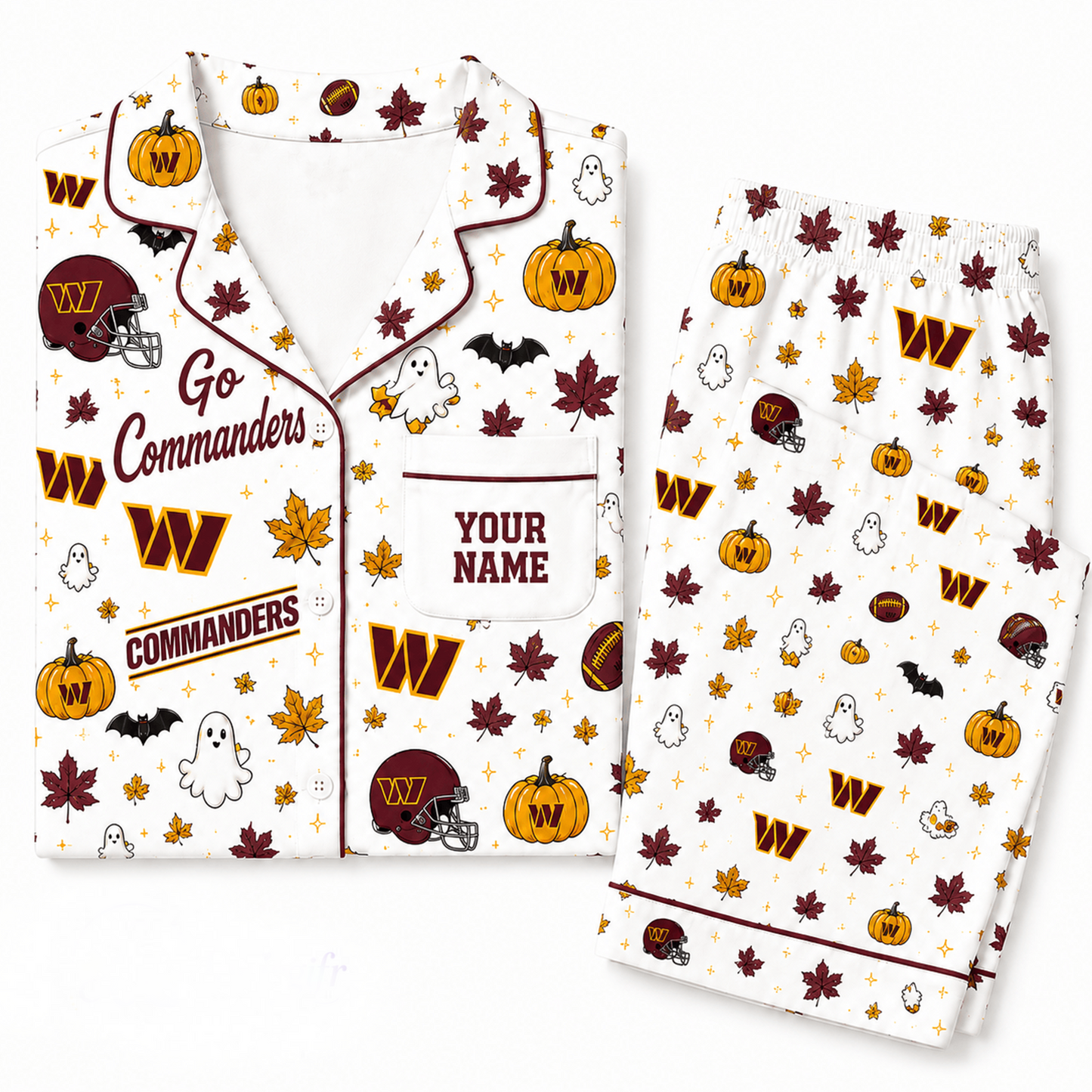 WC x NFL Halloween Personalized Set Long Pajamas