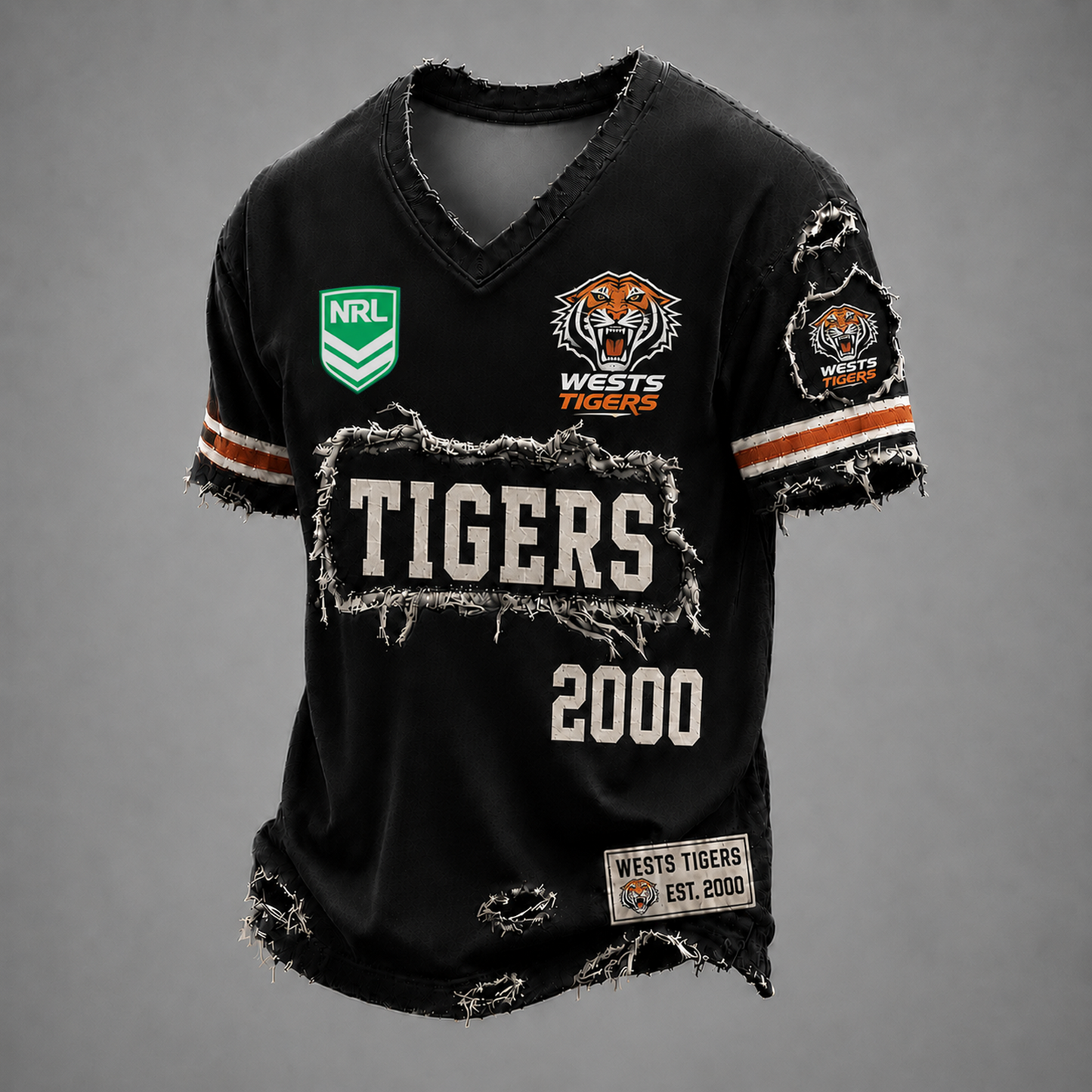 WEST x NRL LUXURY V-Neck T-Shirt 0306 DatND DVT