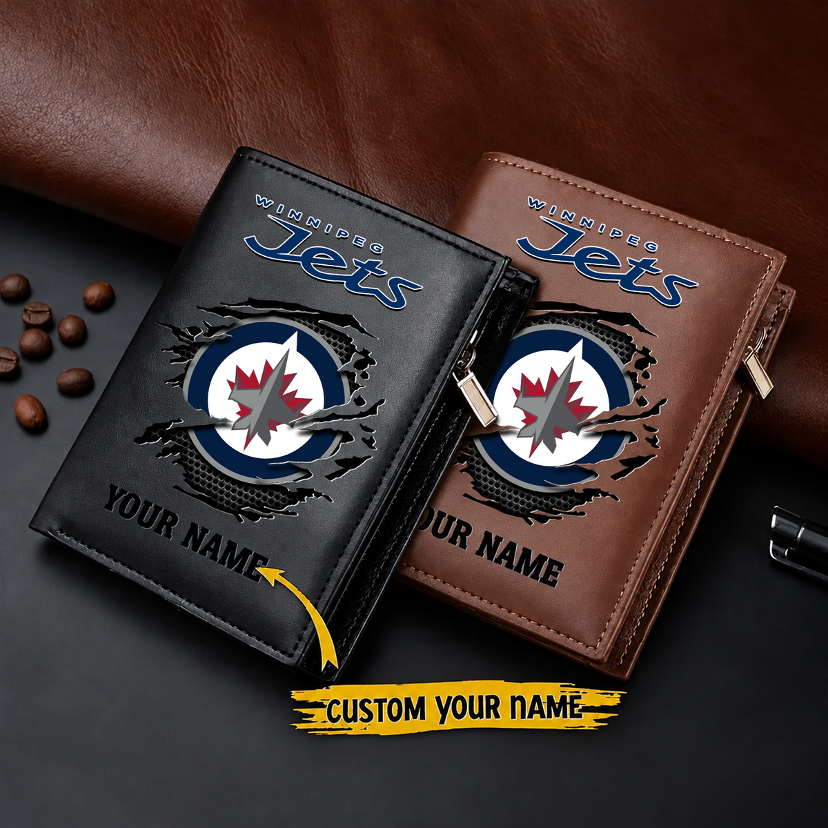 WPG x NHL Men Slim Vertical Wallets New
